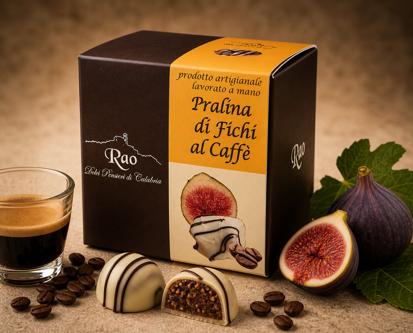 Coffee fig praline